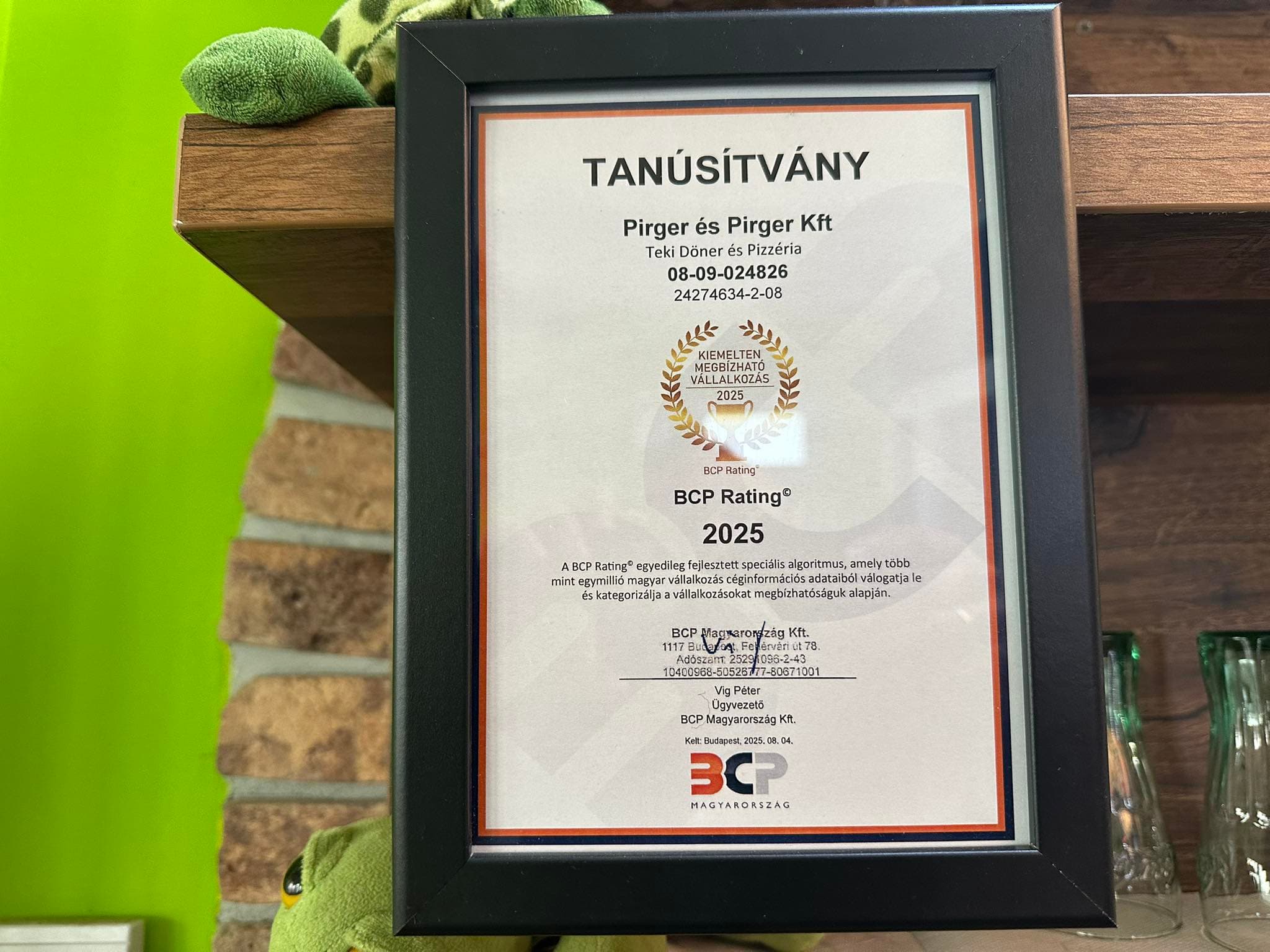 Kiemelten megbízható vállalkozás